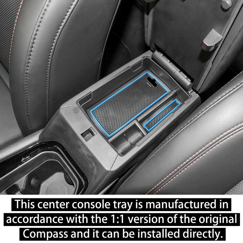 RUNROAD Center Console Organizer Tray Compatible with Jeep Compass 2022-2025