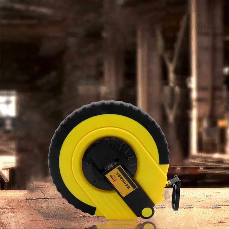 Circular Tape Measure Round Disc Steel Ruler Plastic Shell Accurate