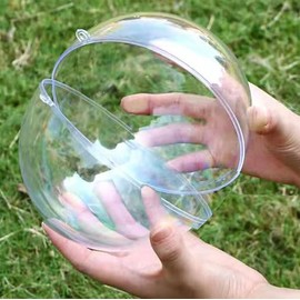 7Queen Extra Large Clear Ball Ornaments, Big Fillable Christmas Balls Shatterproof Ornament Baubles for DIY Crafts Christmas Wedding Party Decor (Clear-140mm/5.5inch=5PCS)