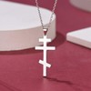 FaithHeart Russian Orthodox Cross Necklace Men Women Crucifix Necklace with
