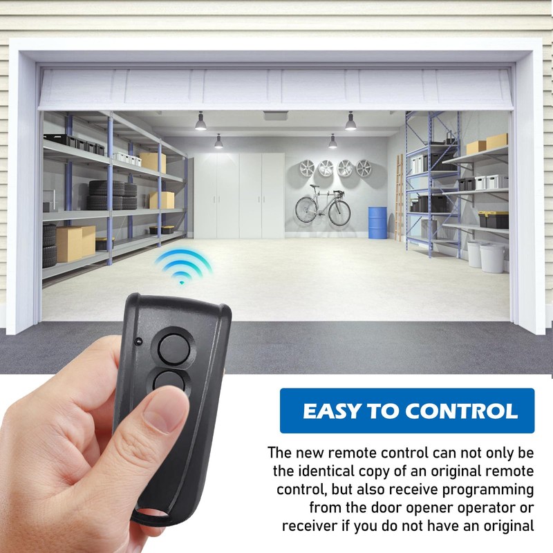 2 x 433.92 MHz Garage Door Opener, Garage Door Remote