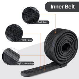 FREE SOLDIER Double Layer Tactical Belt with Inner Belt with Metal Clasp and Quick Release Heavy Laser Cut