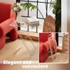 Beeveer 2 Pcs Acrylic Foldable TV Dinner Table Clear Small