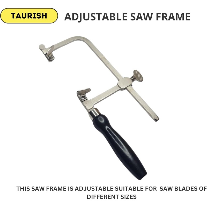 German Style Adjustable Jewelers Saw Frame with 144 Assorted Blades