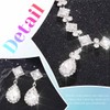 EARENT Rhienestone Wedding Jewelry Sets Silver Diamond Bridal Necklace and