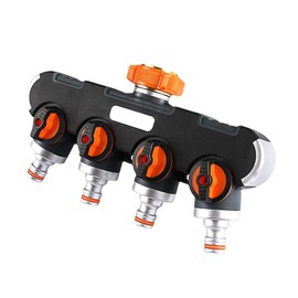 LINZI 4 Way Garden Hose Splitter Faucet Splitter Outdoor Faucet Splitter for Garden Watering Hoses