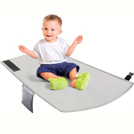 Extensor de Asiento de Avión para Niños Pequeños, para Niños Reposapiés de Avión Cama Reposapiés de Avión para Niños Esenciales de Viaje para Niños para Recostarse en Avión (Gris)