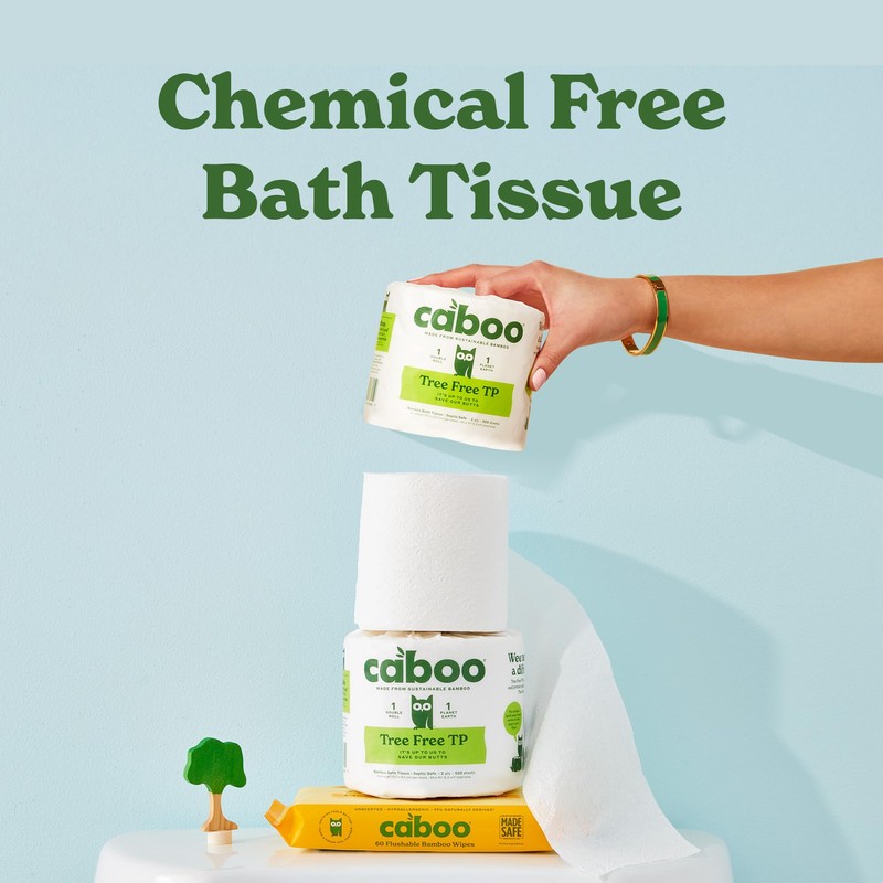 Caboo Tree Free Toilet Paper, Septic Safe Bath Tissue, Quick
