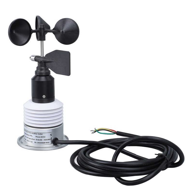 5 in 1 Weather Meter with Cable Wind Speed Wind