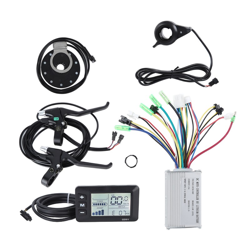 Electric Bike Conversion Kit DC 36V 48V Controller Display Brake
