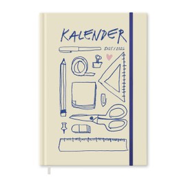 Eine der Guten Appointment Calendar A5 - Calendar 2025 2026, 18 Month Weekly Planner for July 25 to Dec. 26 with Elastic Band, Hardcover Study Planner in Column Layout, Yellow Blue Pink, Climate