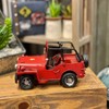 Tin Car Jeep Red 43035 Tin Toy Car Antique Retro