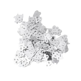 Gadpiparty 600pc Monochrome Digital Birthday Confetti Party Decorations for Party by Age 18 Shiny Silver Table Glitter