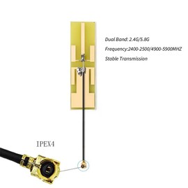 Woostars MHF4 IPEX Internal Antenna 8dBi 2.4GHz 5.8GHz Dual Band WiFi Antenna RG1.13 Cable for Mini PCIe Card