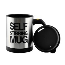 Itian Mixing Automatic Coffee Cup, Stainless Steel and Plastic Drinking Cup with Lid, Fit for Coffee/Milk/Tea etc