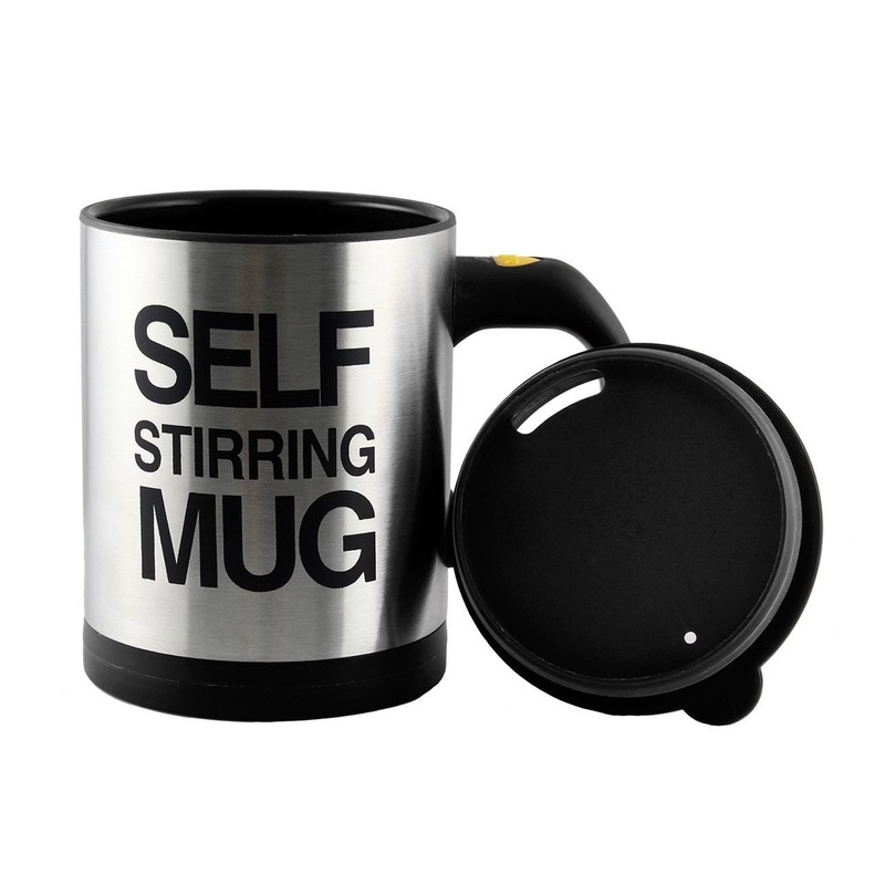 Itian Mixing Automatic Coffee Cup, Stainless Steel and Plastic Drinking