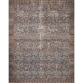 Loloi Amber Lewis x Georgie Denim/Spice 7'-6" x 9'-6" Area Rug