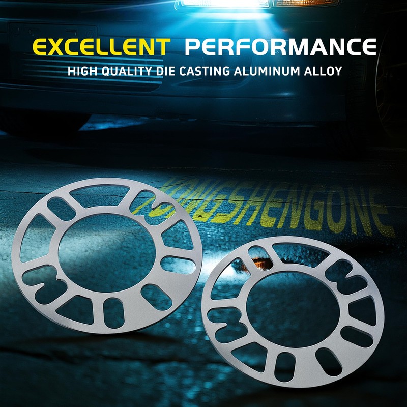 4 Pack Universal Wheel Spacers, 8mm (5/16") Thick, Fits 4