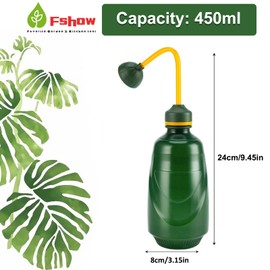 Fshow Watering Can,Squeeze Bottles Succulent Watering Bottle 450ml Water Squirt Irrigation Bottle Squeeze Sprinkling Can Plastic Wash Plant Bottle (Green)