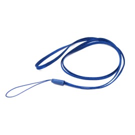 System-S 5x Neck Strap with Loop for Smartphone MP3 Player Blue