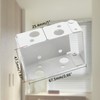 Waziaqoc 6PCS Blind Brackets, 2.5 Inch White Low Profile Box