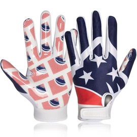 RIGWARL Football Gloves Men, Youth & Adult Football Gloves, Performance Enhancer Receiver Gloves with Super Tacky Grip for Ultimate Experience, Adult & Youth Sizes