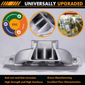 JGhyperX 54033 Intake Manifold Aluminum Single Plane Compatible with Ford 351W SBF Small Block Windsor 5.8L V8 Engine PC4033 DM-3316