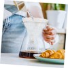 SHINEOFI 2pcs Heat Resistant Thick Glass Coffee Dripper Funnel Large