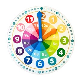 がくしゅう時計子供 学習 知育 知育玩具 小学生 見やすい文字盤 読み方練習