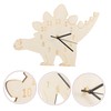 Operitacx Dinosaur Decorative Wall Clock Silent Alarm Clock for Bedroom