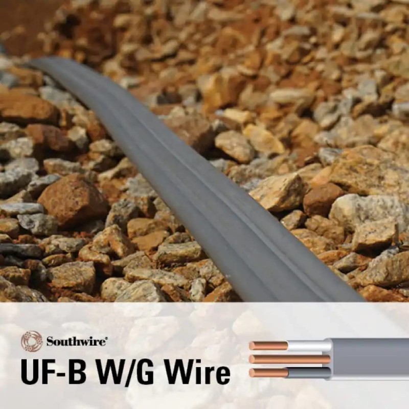 Southwire 13054226 14/2 UF W/G Hundred' Wire, Gray, Hundred Ft