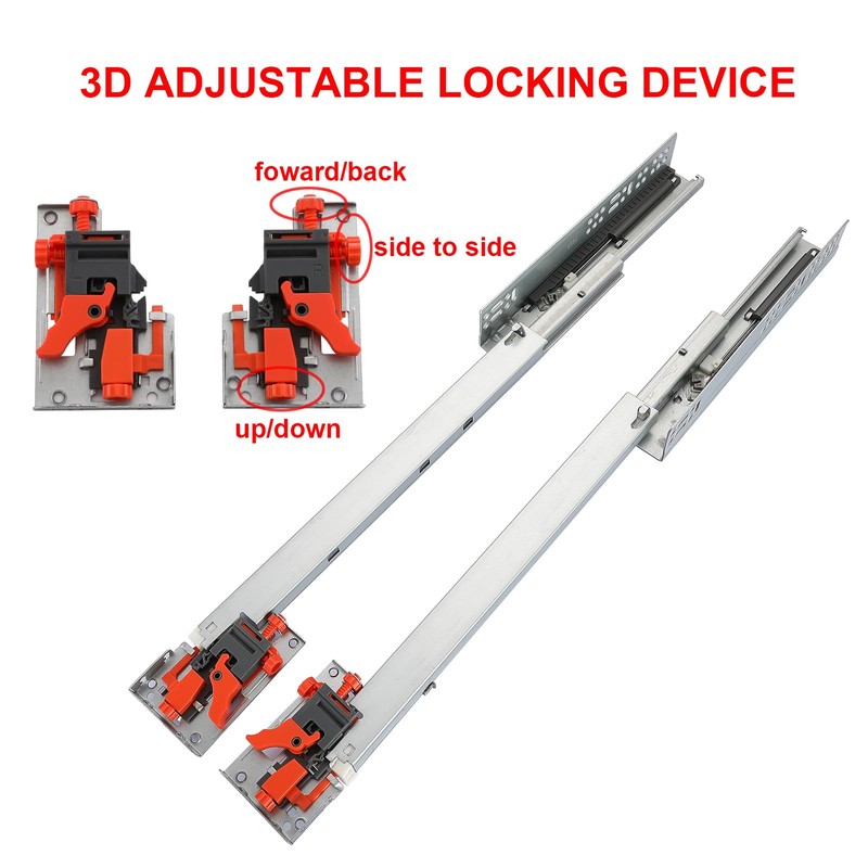 6 Pair of 14 Inch Undermount Soft Close Drawer Slides