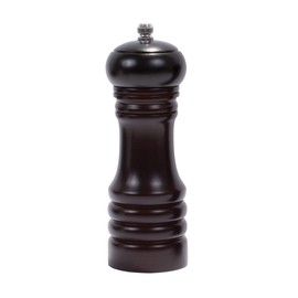 HIC Kitchen Adjustable Pepper Grinder Mill, Rubberwood with Ceramic Grinding Mechanism, 6-Inch, Espresso Color