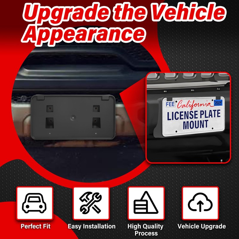 Heavy-Duty ABS Front License Plate Bracket – License Plate Holder