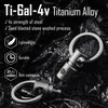 KeyUnity KA15 Titanium Key Ring, Connector, 360 Degree Rotation, Titanium