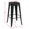 Yaheetech 30'' Metal Bar Stools 4PCS Bar Height Barstools Stackable