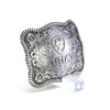 ARIAT Scalloped Logo Buckle with Twisted Rope Edge, Floral Scrolls,