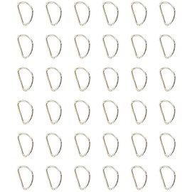 Yosawo D Rings Buckle Metal D Rings for Backpack Belt Buckles Handbags Craft Accessories, Sliver
