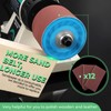 Flyrivergo Leather Burnishing Machine with 12pcs Sanding Sleeves Adjustable Speed