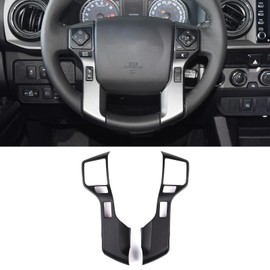 LLKUANG Steering Wheel Button Cover Trims Stickers Fit for Toyota Tacoma 2014-2020 Tundra 4Runner 2010-2019 4Runner 4WD N280 2014-2019 (Matte black, 3+3 Holes Style)