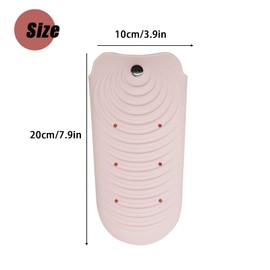 Heat Insulating Silicone Mat Pouch for Hair Styling Tools, Curling & Flat Irons Anti-Slip Travel Cover, Small Portable Straightener Pad for Curler Wands Storage, Hot Waver (Pink)