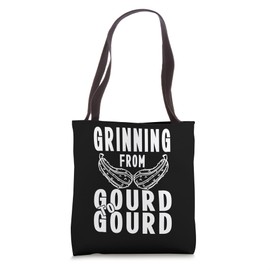 Grinning From Gourd to Gourd Joke - Fun Autumn Pumpkins Tote Bag