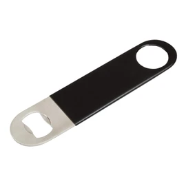 Bar Blade, 18cm Bottle Opener | Heavy Duty Crown Bottle Opener Black Vynl Coated | Professional Dual Version Bar Blades Bottle Opener (Black)