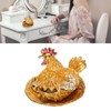 Golden Hen Figurine Trinket Boxes Handcraft Exquisite Small Jewelry Box