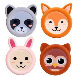 ICEWRAPS Small Ice Packs for Kids Boo Boos | Kids Reusable Ice Packs with Cloth Cover | Baby Ice Pack for Fever Boo Boo, Set A: Bunny, Fox, Raccoon, Owl