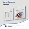 iwillink 2 Gang Brush Wall Plate with Mounting Bracket, Pass