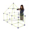 Crazy Forts! 69 Piece Buildable Indoor/Outdoor Play Fort Playset, DIY,