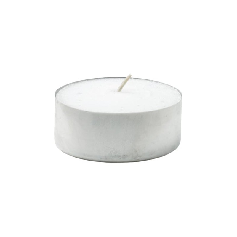 Wertpack Maxi Tealights Aluminium and Wax White/Silver 60 mm Diameter