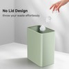 TIPGO Small Metal Trash Can, 2.1 Gallon Slim Trash Can