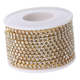 TEHAUX 10m Rhinestone Chain Roll Decorative Accessory for DIY Projects Rhinestones